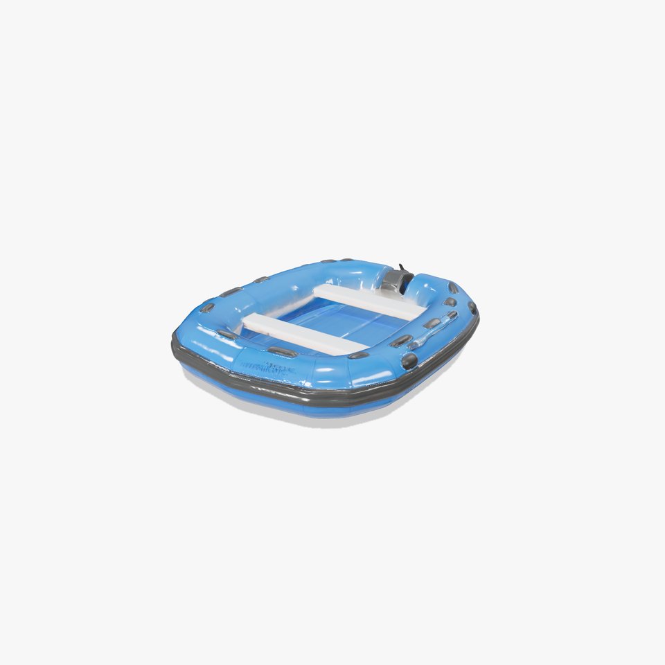 Blue Inflatable Boat model pack